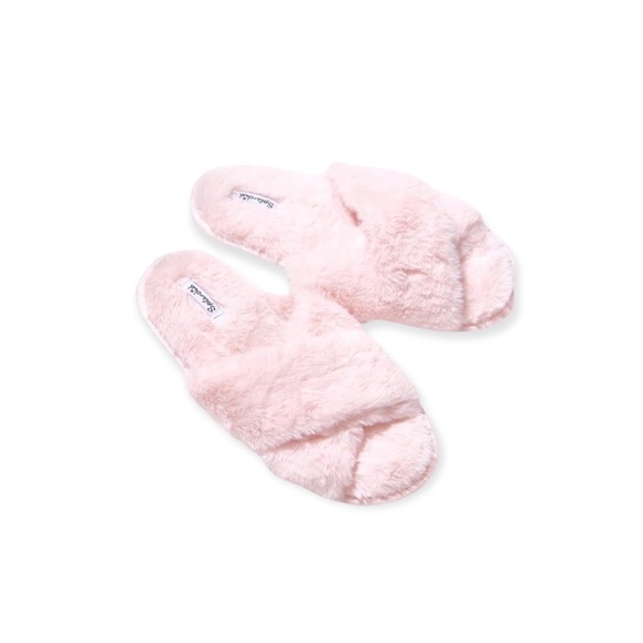 NEW Splendid Slippers Super Plush Faux Fur Criss Cross - Picture 2 of 8